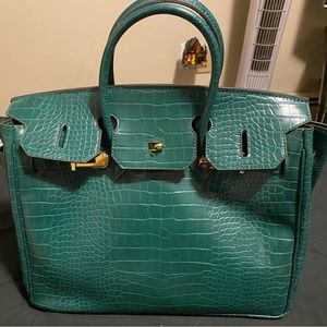 Beautiful Dark Green Medium Sized handbag